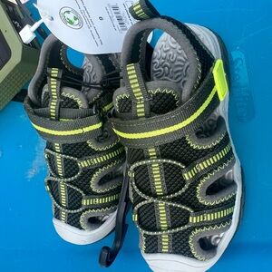 Kids Outdoor Adventure Sandals - Gray and Yellow